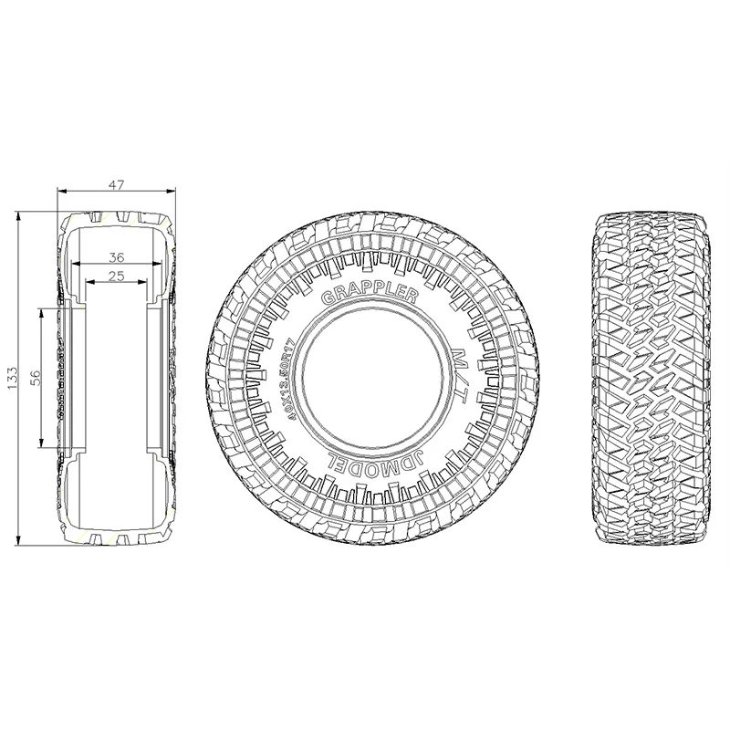 Jdm-123 wspinaczka 2.2 Mt pojazd symulacyjny opona terenowa młot Thor dla Tamiya Lesu Man Actros części samochodowe