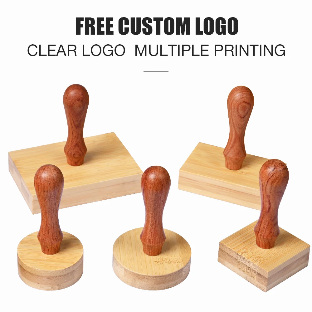 Personalized Logo Self-lnking Stamp Wooden Photosensitive ink Stamp Custom Weddding Seal Stamp Logo For Wedding Business Brand