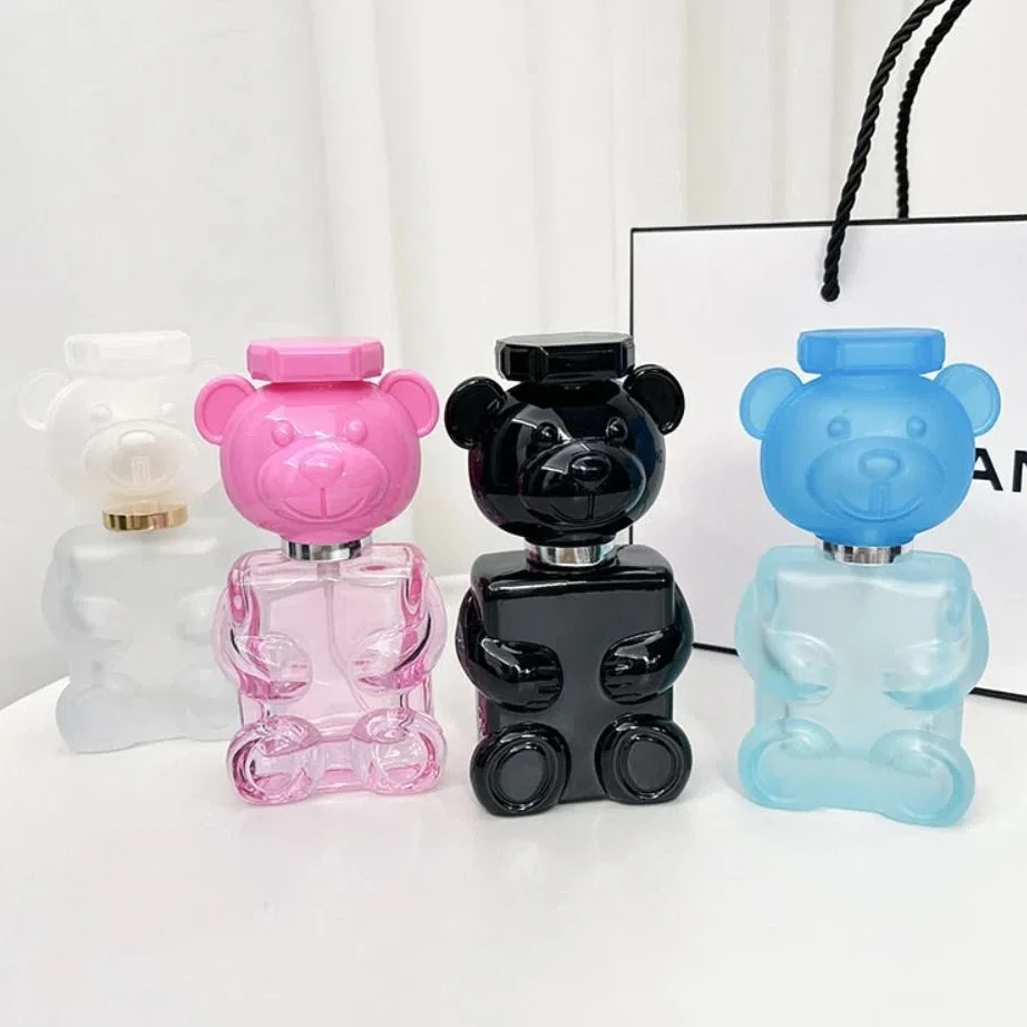 Little Bear Cub Shape Perfume Spray Bottles Empty 30ml Makeup Dispenser Cute Animal Press Bottle Women Travel Essentials