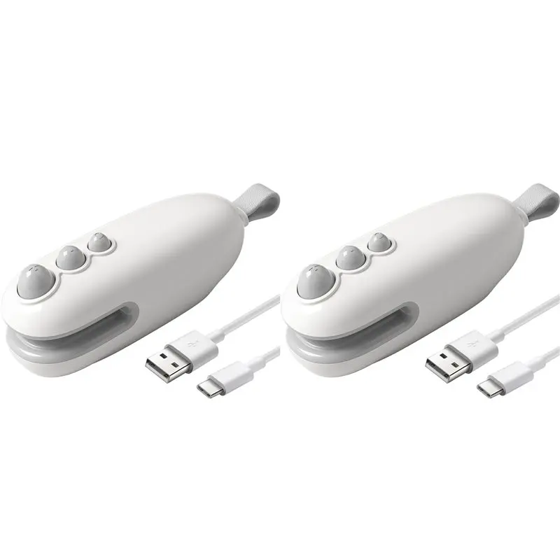 

【ORNAMENT】2X Мини-запайщик пакетов, перезаряжаемый запайщик пакетов, ручной термозапайщик с магнитом, портативный термозапайщик для пакетов