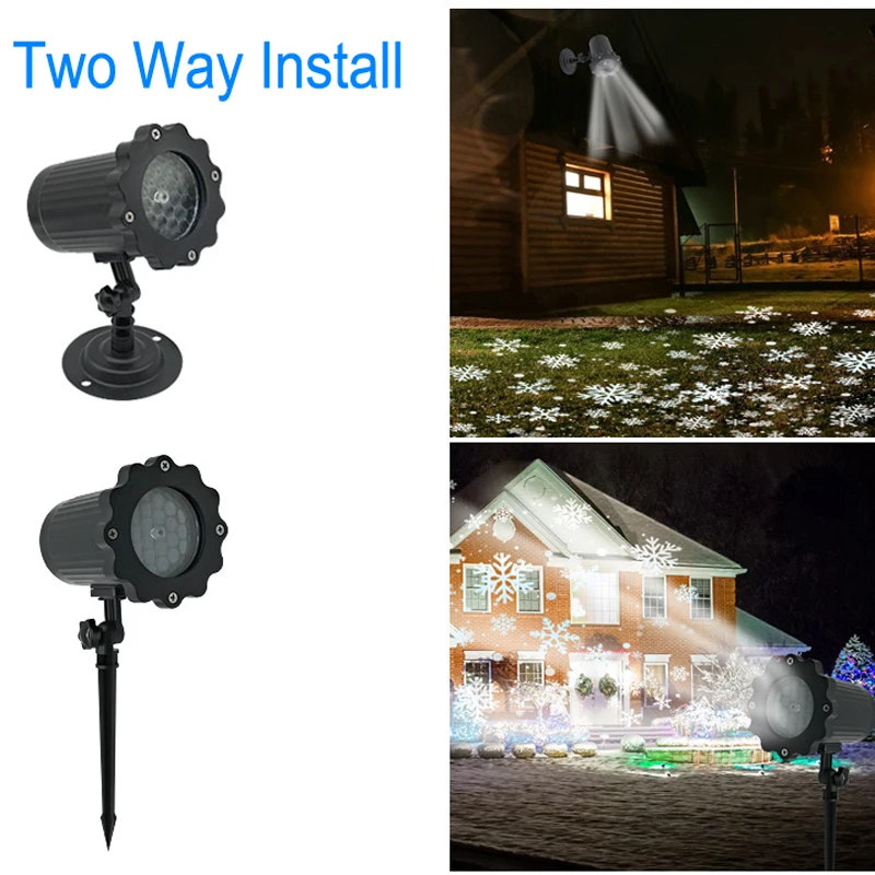 2025 New Christmas Snowfall Projector Lights Outdoor Indoor Waterproof Highlight Landscape Dynamic LED Snowflake Projection Lamp - Image 5