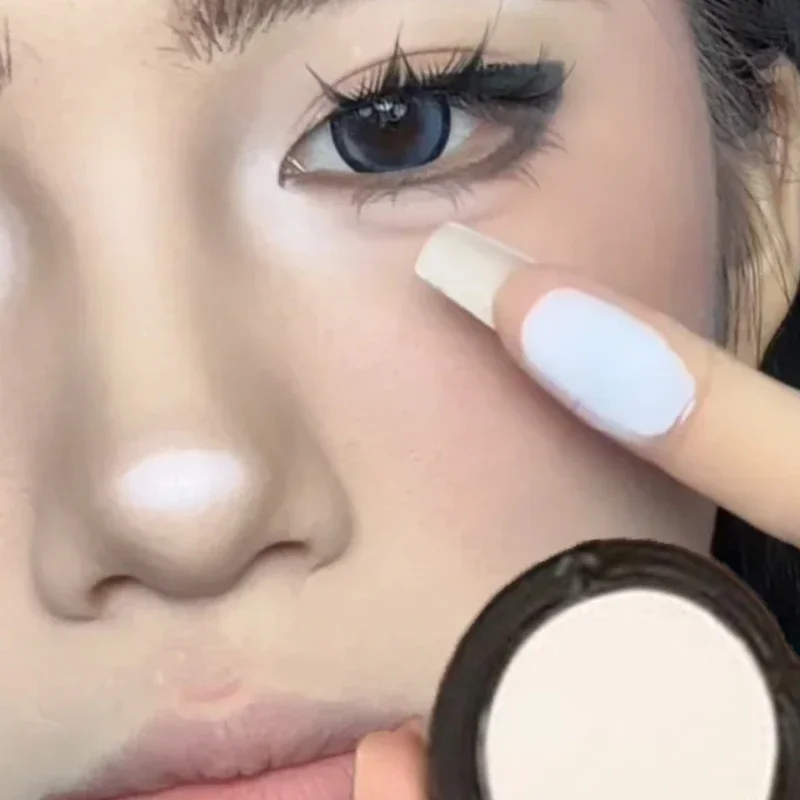 Matte สีขาวสีน้ําตาล Highlighter Contouring Palette 3D Bronzer Highlighting สําหรับ Face Powder Texture กันน้ําจมูกเงาแต่งหน้า