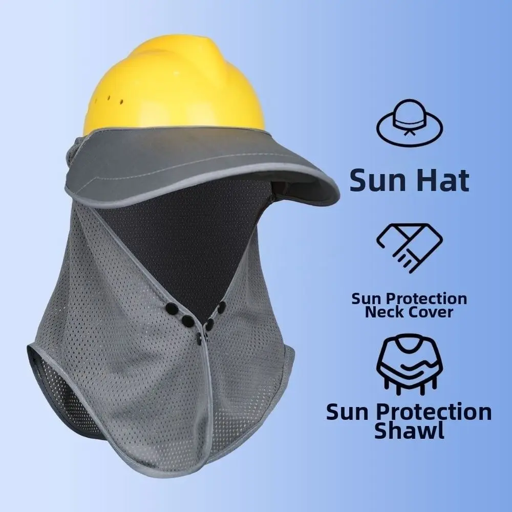Breathable Hard Hat Sun Shield UV Protection Universal Safety Helmet Sunshade Mesh Sun Protection Construction Cap Cover