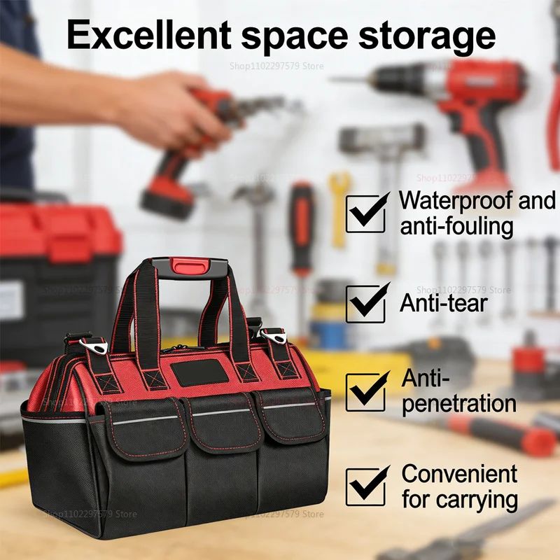 toughbuilt-多機能ツールバッグ-ヘビーデューティー-1680d-オックスフォード-防水-電気技師用収納バッグ-耐摩耗性-大容量