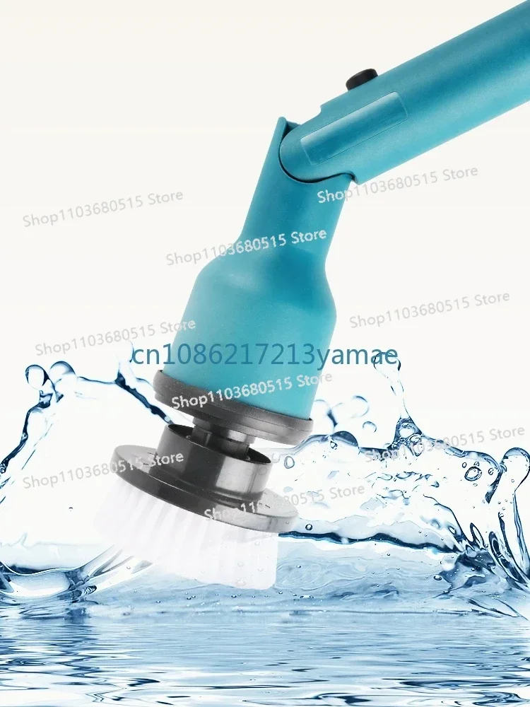 Long Brush Holder Electric Cleaning Brush Household Multi-Functional Kitchen Powerful Wireless Handheld Bathroom Toilet Artifact