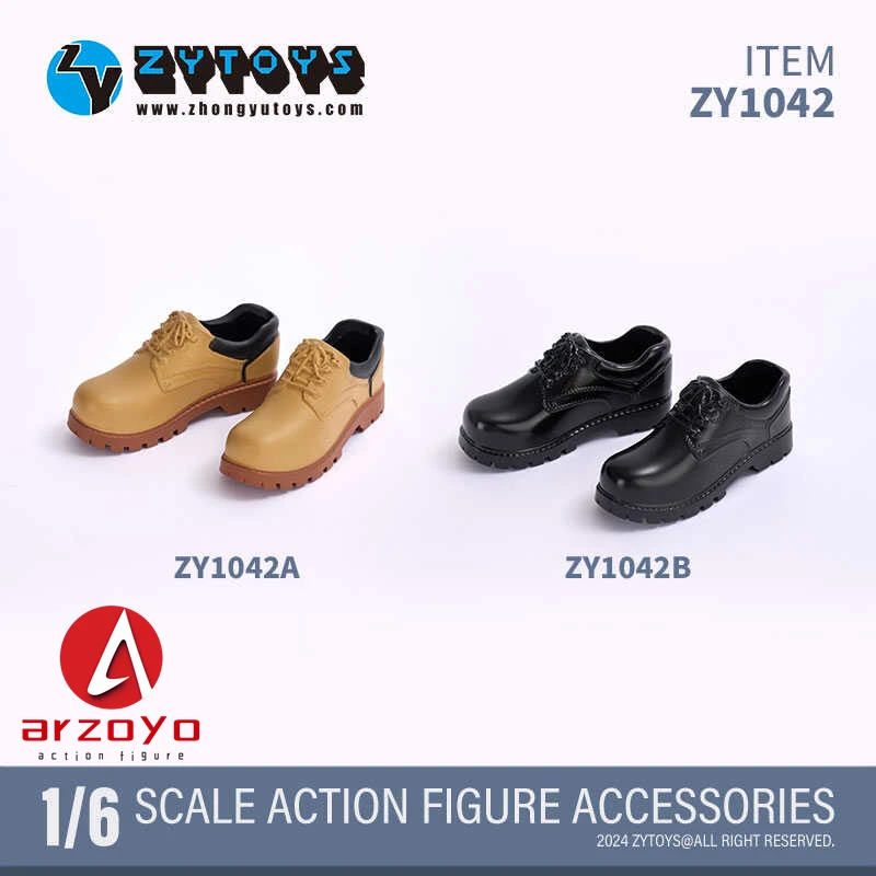 ZYTOYS ZY1042 1/6 Scale Male Work Shoes Hollow Shoes Model Clothes Accessories Fit 12'' Soldier Action Figure Body Dolls