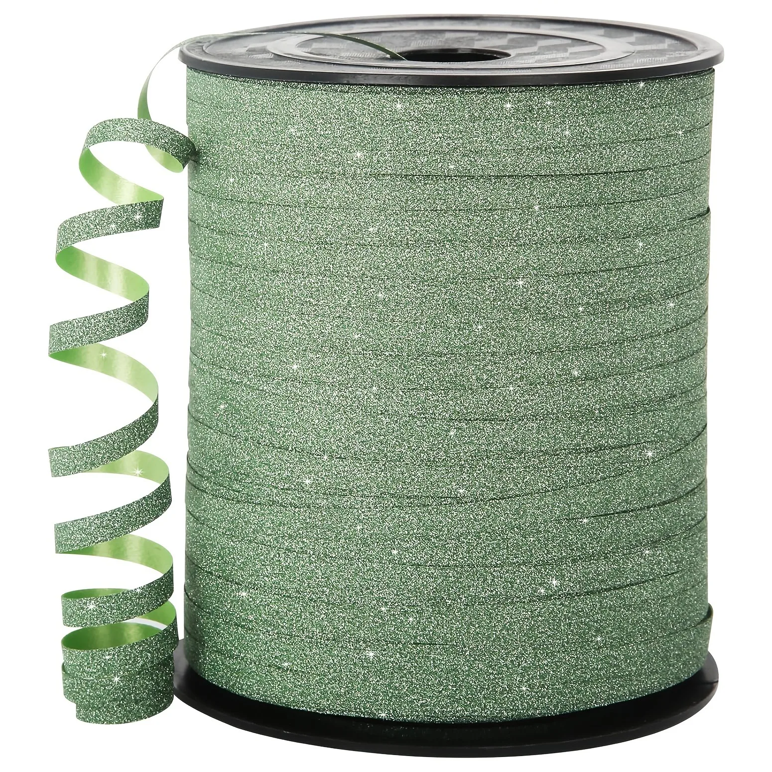 250 yardas de cinta de purpurina verde - cinta de plástico de colores mixtos para envolver regalos, manualidades, decoraciones de fiestas de boda, San Valentín