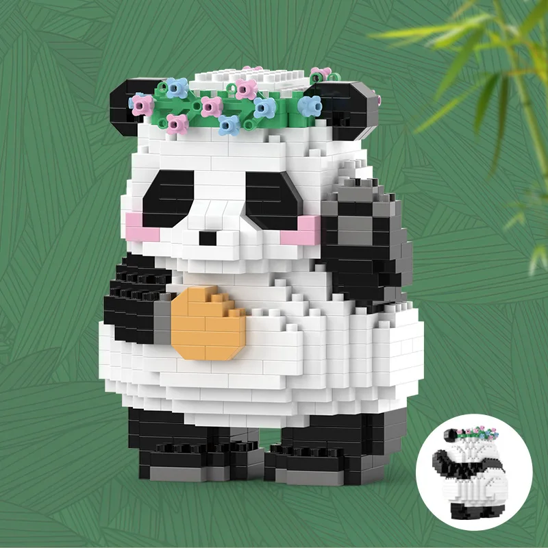 Chinese Panda Building Block for Children 6 To 8 Years Kids Toy 3d Constructor Micro Block for Adults Assembling Bricks Boy Gift
