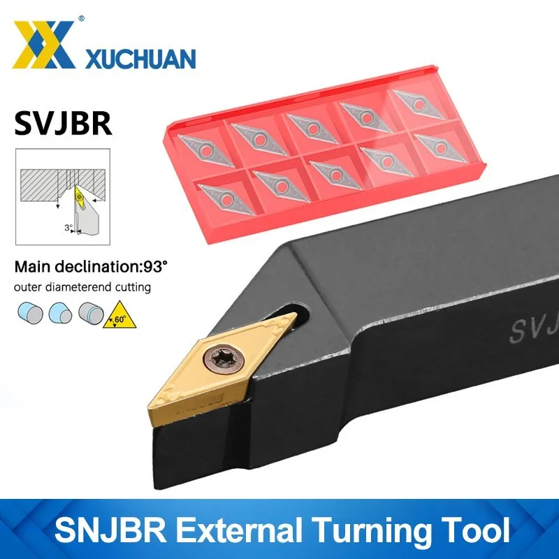 

Lathe Cutter SNJBR1616H16/2020K16 / 2020K11 / 2525M16 External Turning Tool VBMT160404 Carbide Insert Lathe Bar CNC Cutting Tool