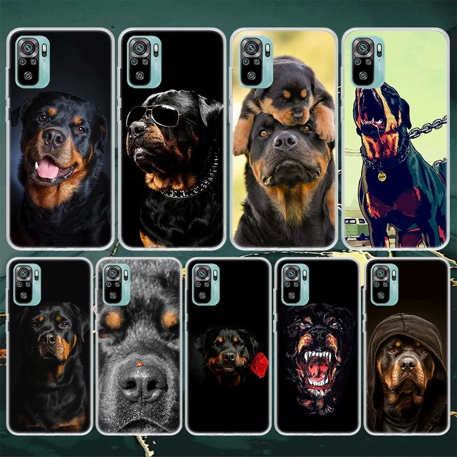 Rottweiler Dog Soft Phone Case For Xiaomi Redmi 10 10A 10C 9 9A 9C 9T 12 12C 8 8A 7 7A 6 6A S2 K20 K40 Pro 10X K30 Coque