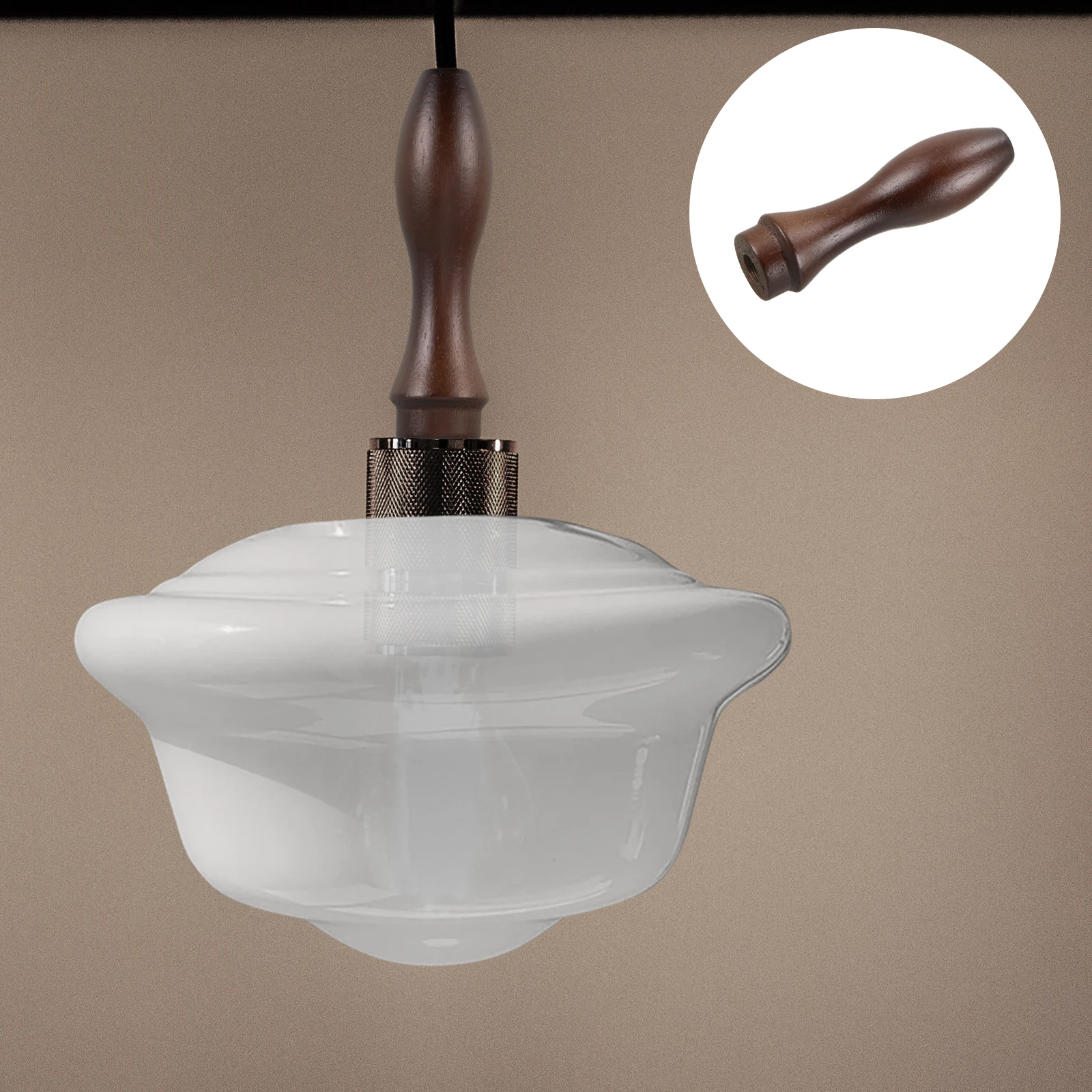

Retro Ceiling Lamp Cord Grip Vintage Wooden Light Fixture Handle Replacement Wall Light Parts Hanging Chandelier Connector