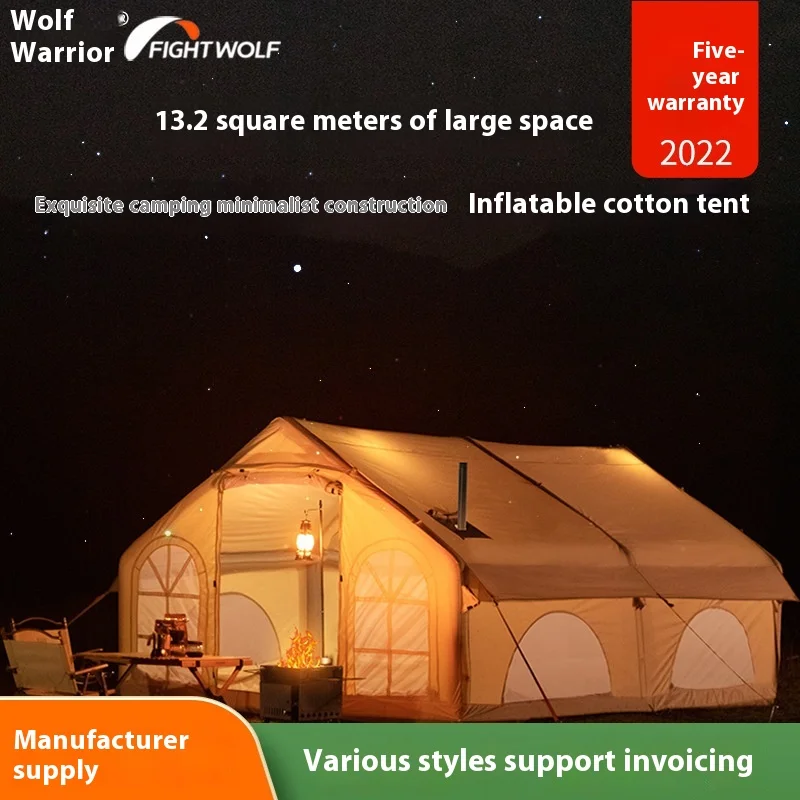 Extra Large Camping Tent with Thick Cotton Material and Mold Resistant Coating, Ideal for Outdoor Activities