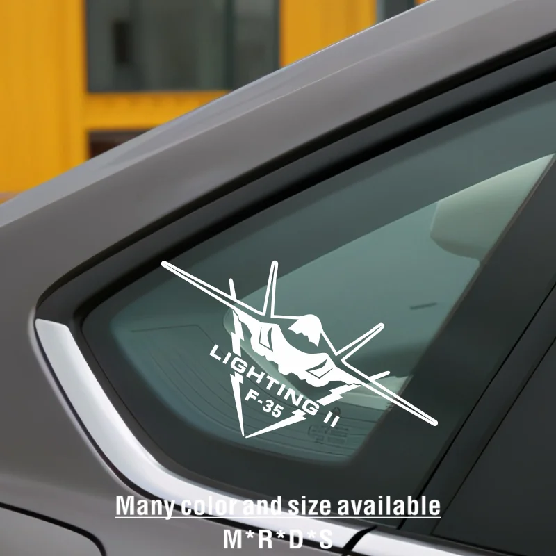 

F35 Fighter Design Автомобильное окно Светоотражающая наклейка Водонепроницаемый автомобильный бампер Декор Виниловая наклейка