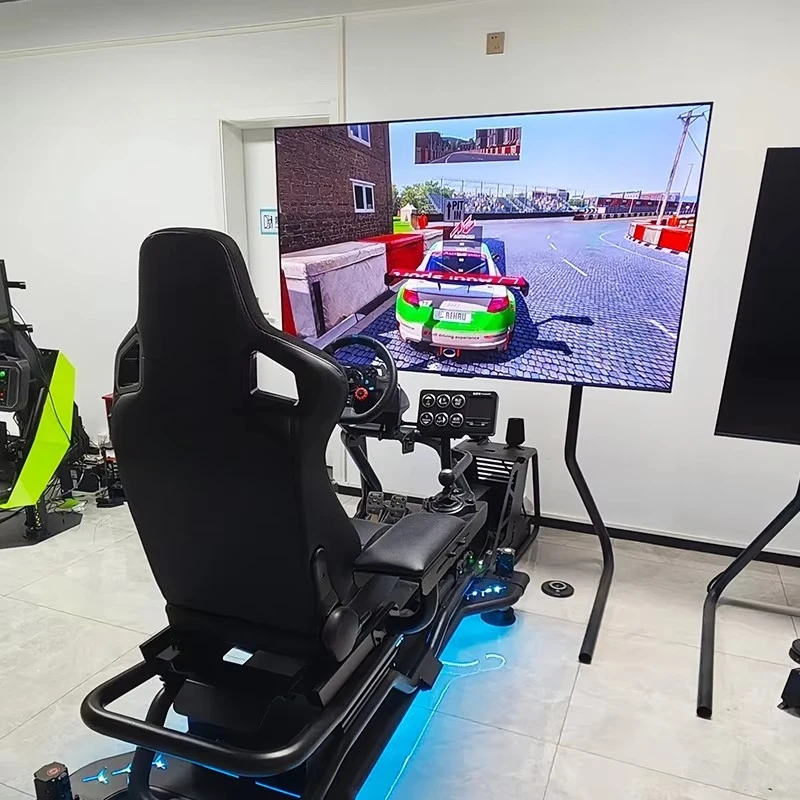 Renixsim 4 Axis Full Motion Racing Simulator Racing ArenaTraining Machine High Tech Coin Operate Dynamic Simracing Motion