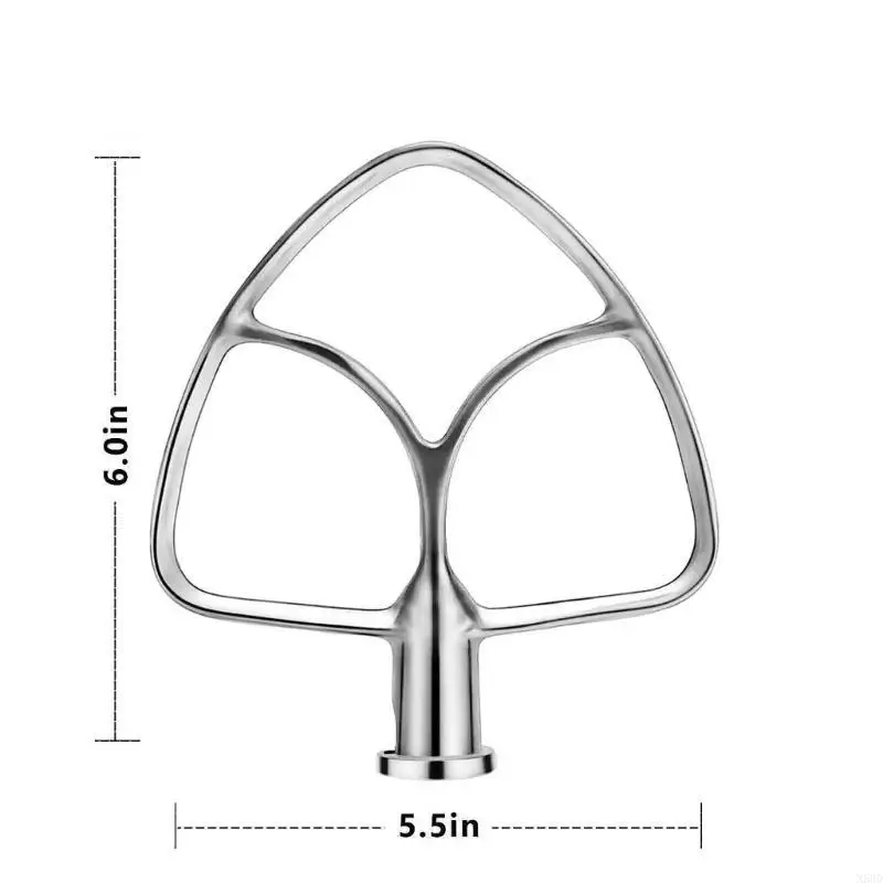Paddle tarea mezcla mezcla paleta acero inoxidable acero para 4.5-5qt N58D