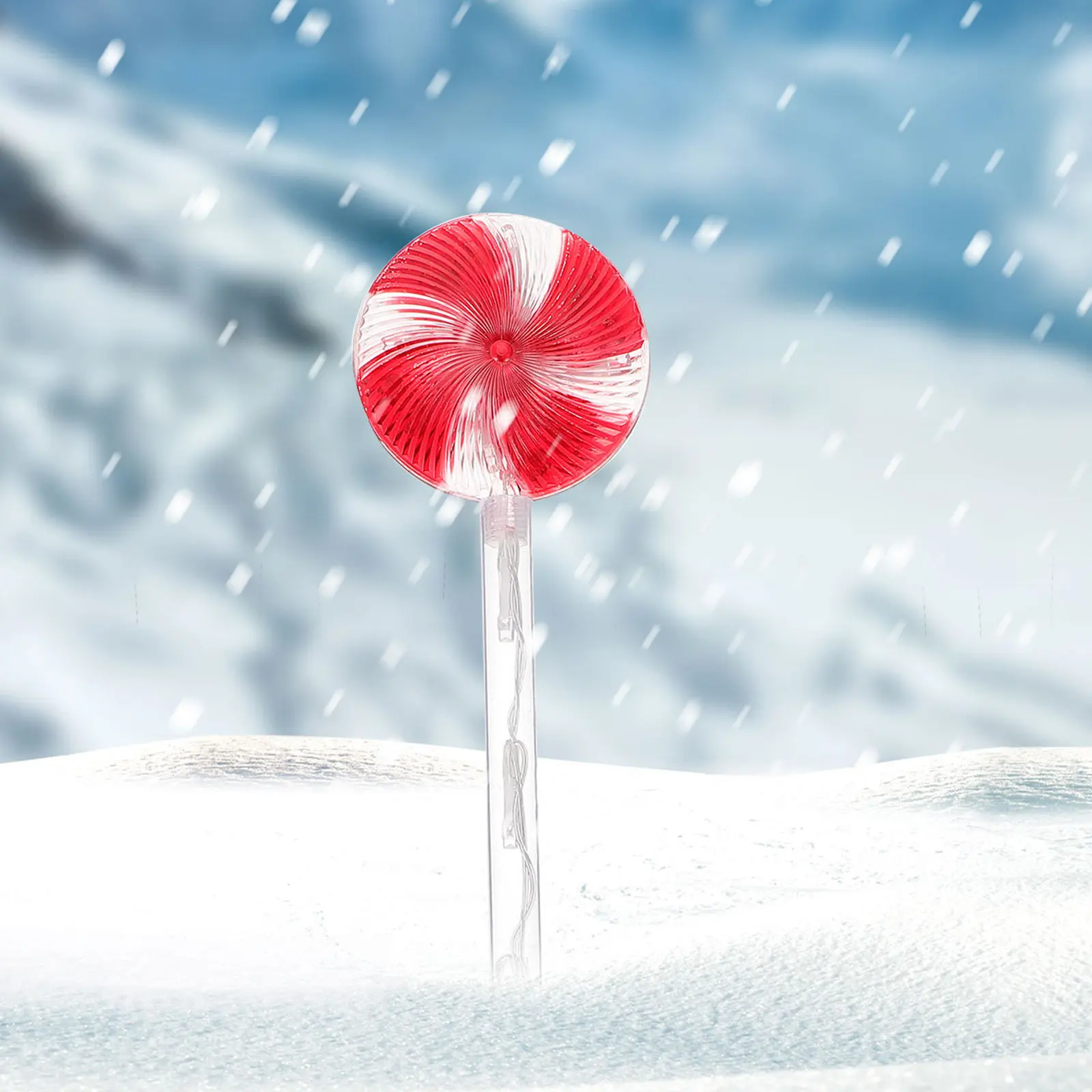 1Set Xmas Solar Candy Lawn Light Creative Lollipop Ground Insert Solar Decorative Outdoor Garden Lamp Lawn Candy Light