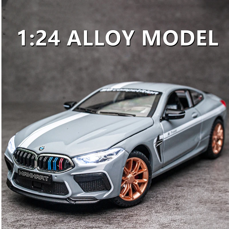 

1:24 M8 MH8 800 Manhart Alloy Sports Car Model Diecasts Metal Toy Vehicles Car Model Sound Light Simulation Toys Gifts