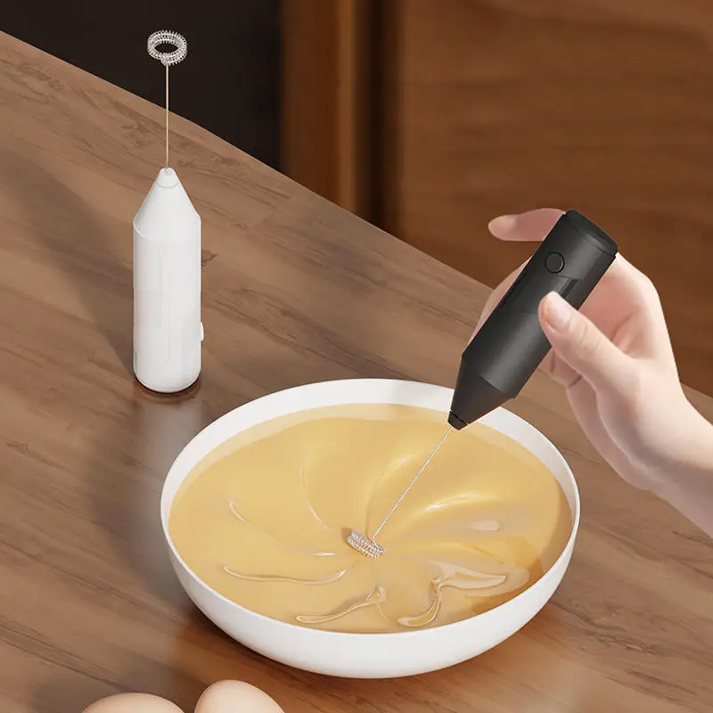 Milk Wireless Foamer Coffee Whisk Mixer Electric Blender Egg Beater Mini Frother Handle Stirrer Cappuccino Maker Cooking Tools - view 3