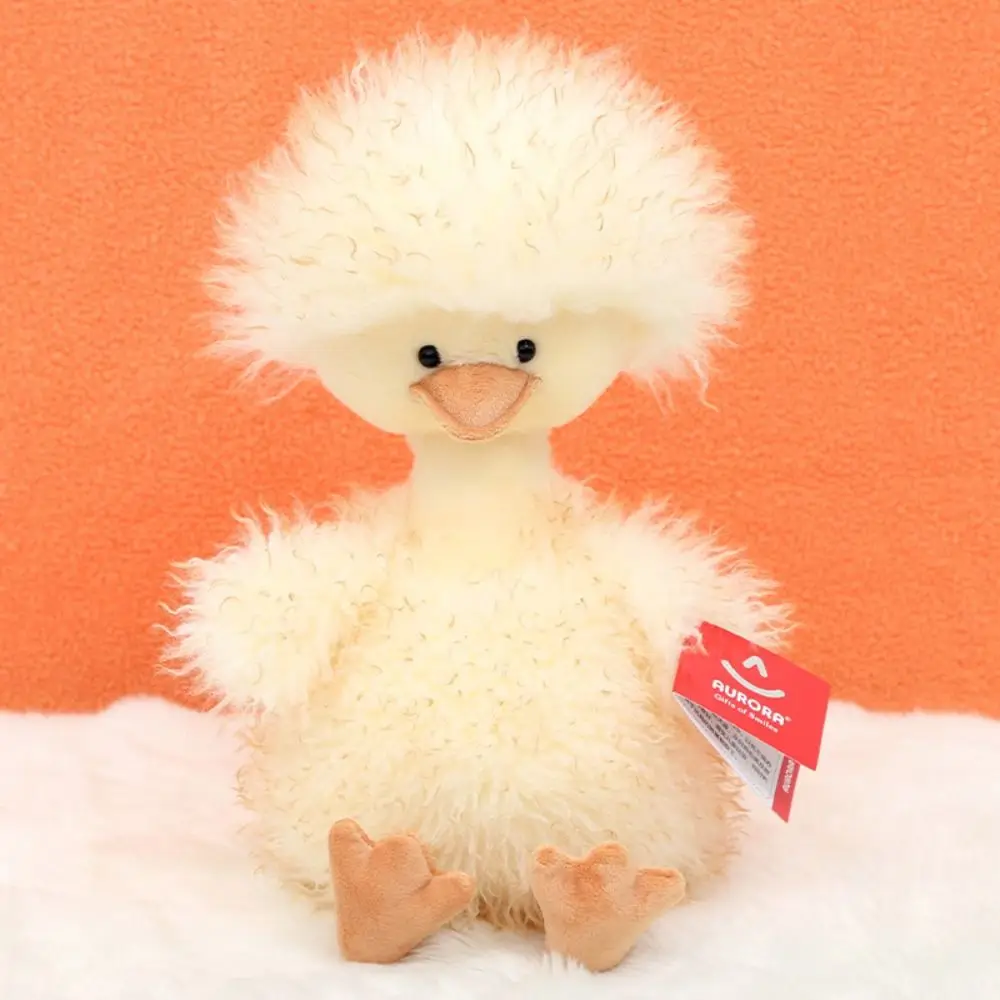 Creative PP Cotton Curly Duck Plush Fluffy Lovely Cartoon Duck Doll Soft Kawaii Home Decor