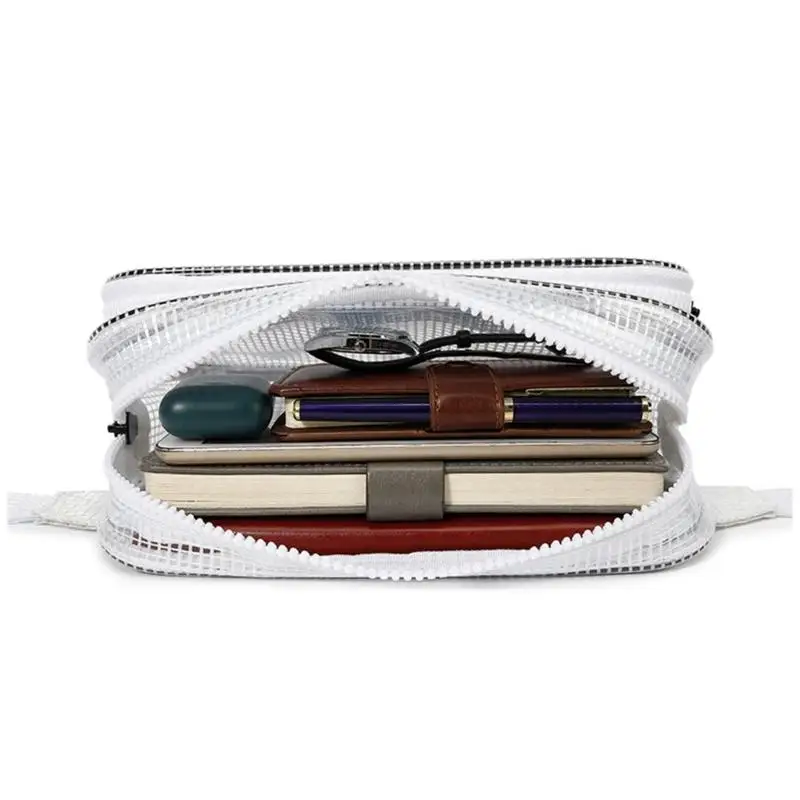 

652F Антистатические прозрачные сетки из ПВХ Водонепроницаемая сумка для хранения инструментов Регулируемая поясная сумка для