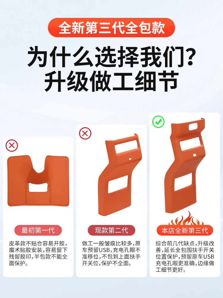 لتويوتا Bz3x ABS مسند الذراع صندوق حماية الإطار الجلود مقعد مكافحة ركلة الوسادة #4