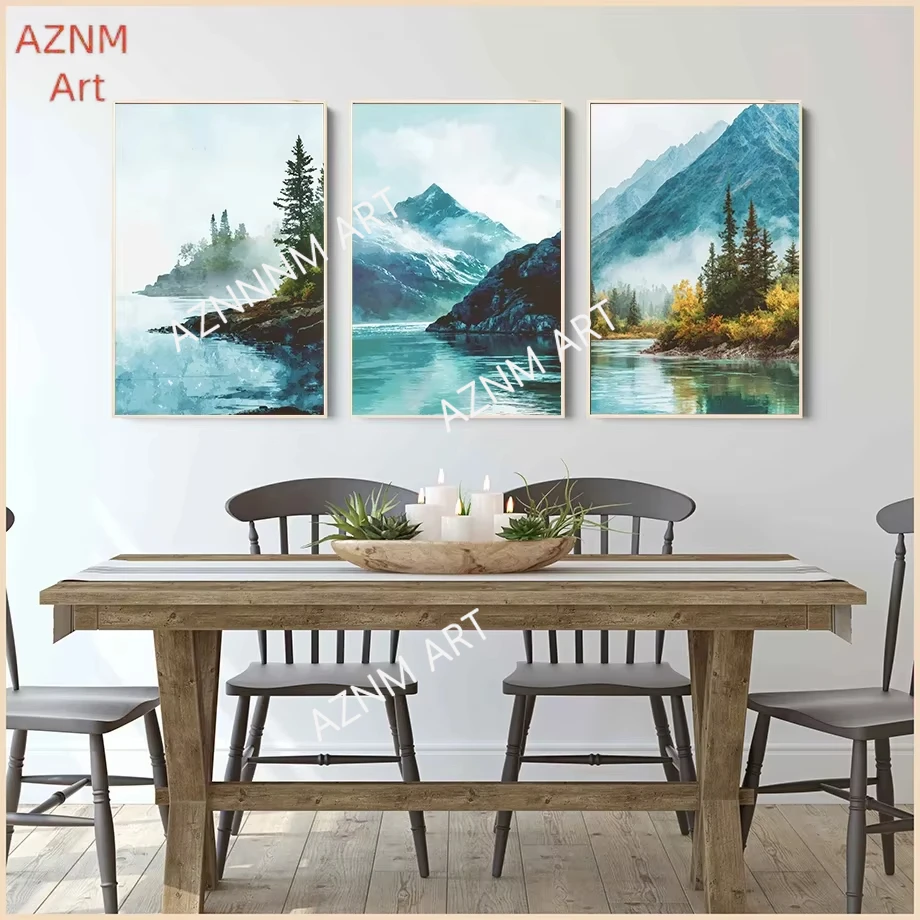 Nationalpark Vintage-Stil Reise-Landschaftsposter Felsige Küstenlinie Wandkunst Poster Leinwand Wohnzimmer-Dekoration Souvenir