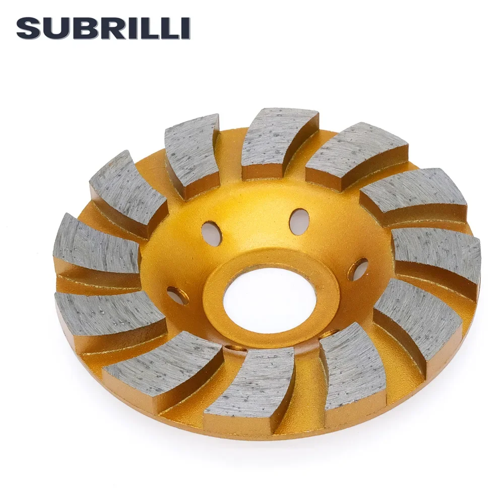 SUBRILLI 80/90/100/125 мм алмазный шлифовальный диск, сегментная чаша, чашка для бетона, камня, гранита, мрамора, керамики, абразивный диск
