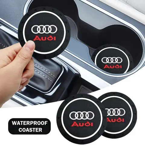 자동차 코스터 워터 컵 미끄럼 방지 실리카 젤 패드 자동차 액세서리 Audi sline TT Q2 Q3 Q5 Q7 Q8 A3 A4 A5 A6 A7 R8 B5 B6 B7 B8 C5