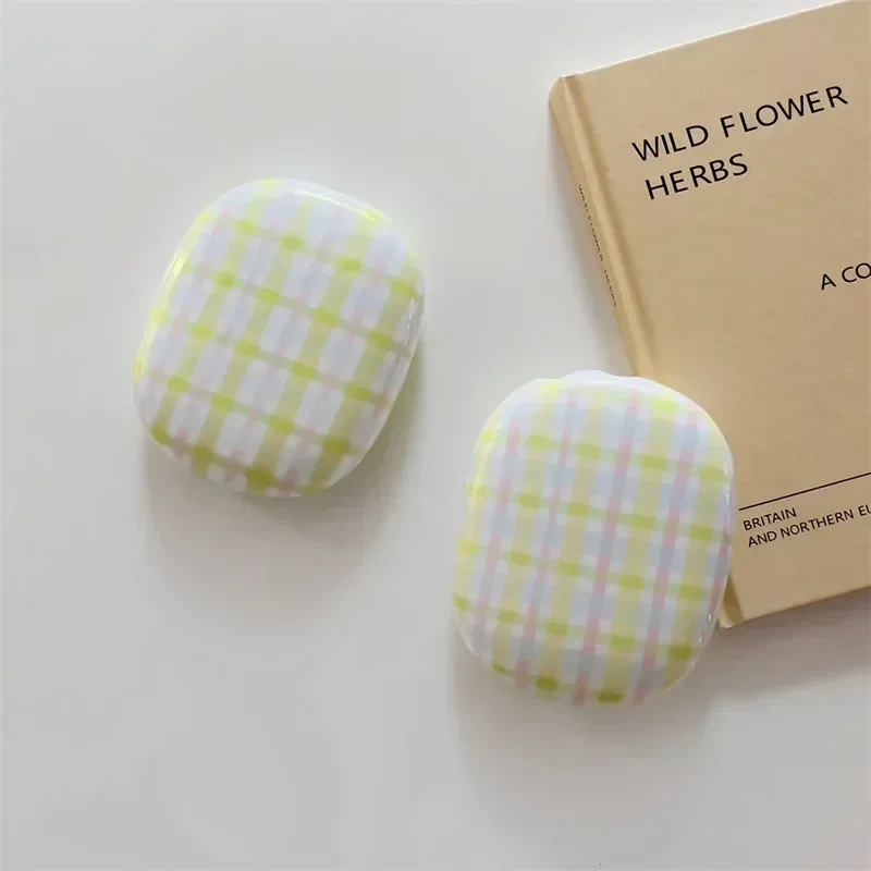 Personalized plaid pattern suitable for Apple Airpods Max protective case, drop resistant and minimalist headphone case