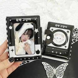 Cute Black Music Kitten Photocard Album, K-POP 3~3.5 In Photo Card Binder Card Book Suitable for Idol Photo Polaroid photo