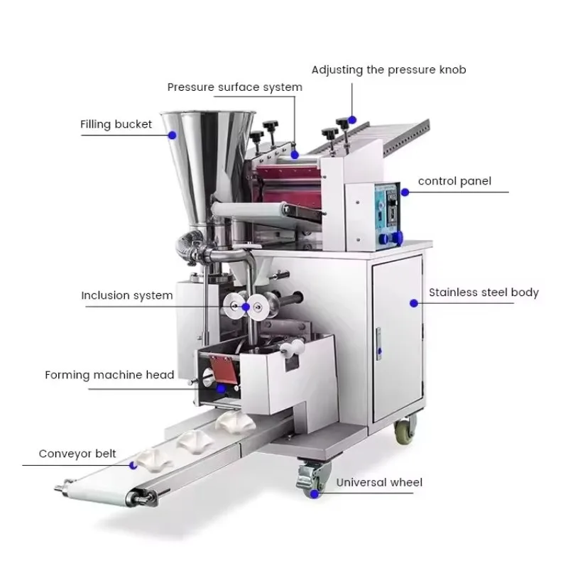 Automatic Mini Samosa Shrimp Dumpling Empanadas Making Machine for Restaurant Food Processing Plant Custom