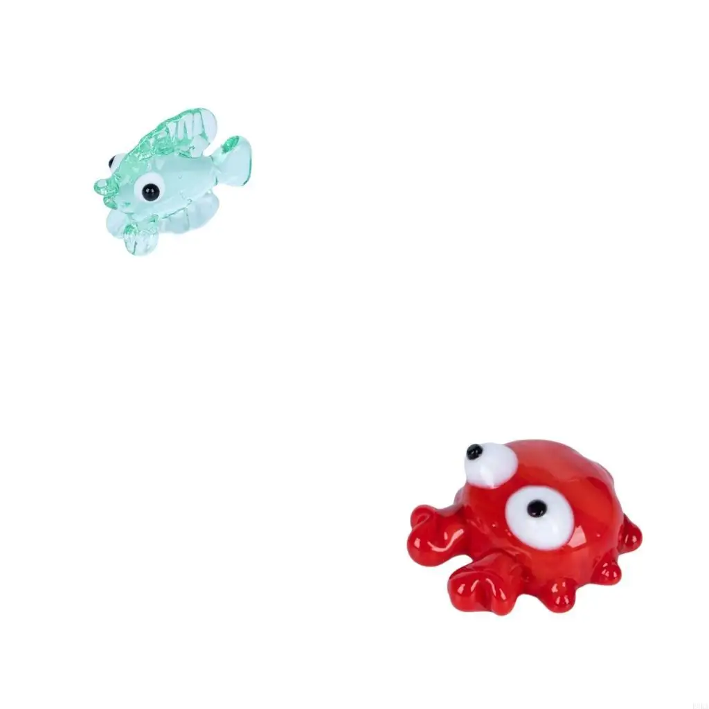 

Collectible Art Glass Handmade Glass Fish Glass Fish/Crabs Figurines Ornaments