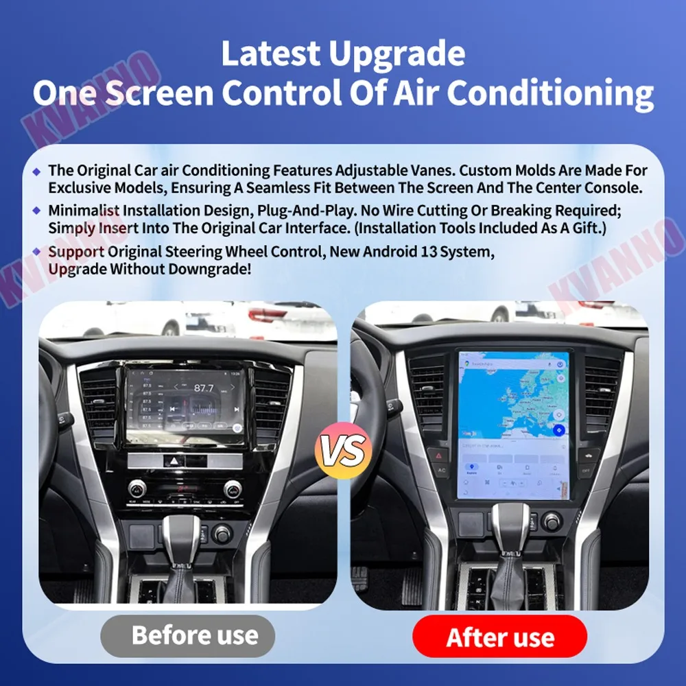 12.1“ Android13 Car Radio For Mitsubishi Pajero Sport/Montero Sport 2020 2Din Auto Multimedia Player Wireless CarPlay 4G WiFi
