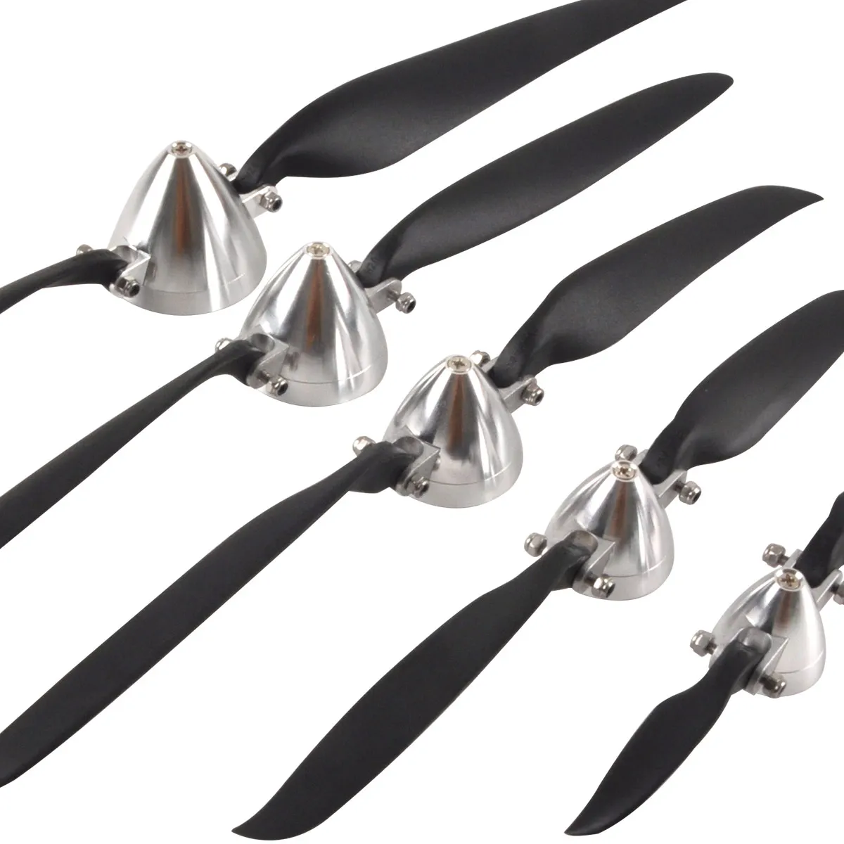 Folding Propeller 6inch to 18.5inch with Aluminum Spinner Cone Shaft Diameter 3.17/4.0/5.0/6.0mm for RC Glider Models