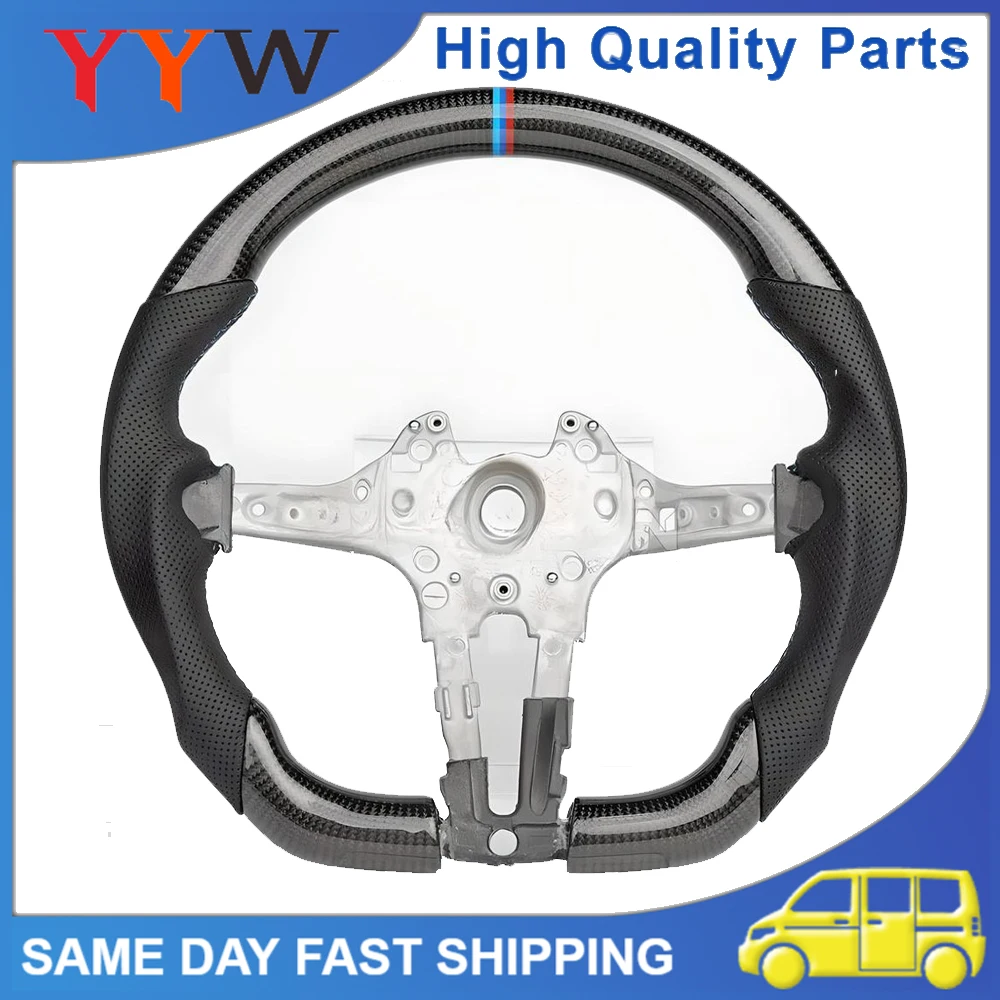 

High Quality Car Real Carbon Fiber Sport Steering Wheel For BMW M2 M3 M4 M5 F10 F15 F30 F80 F90 Car Accessories