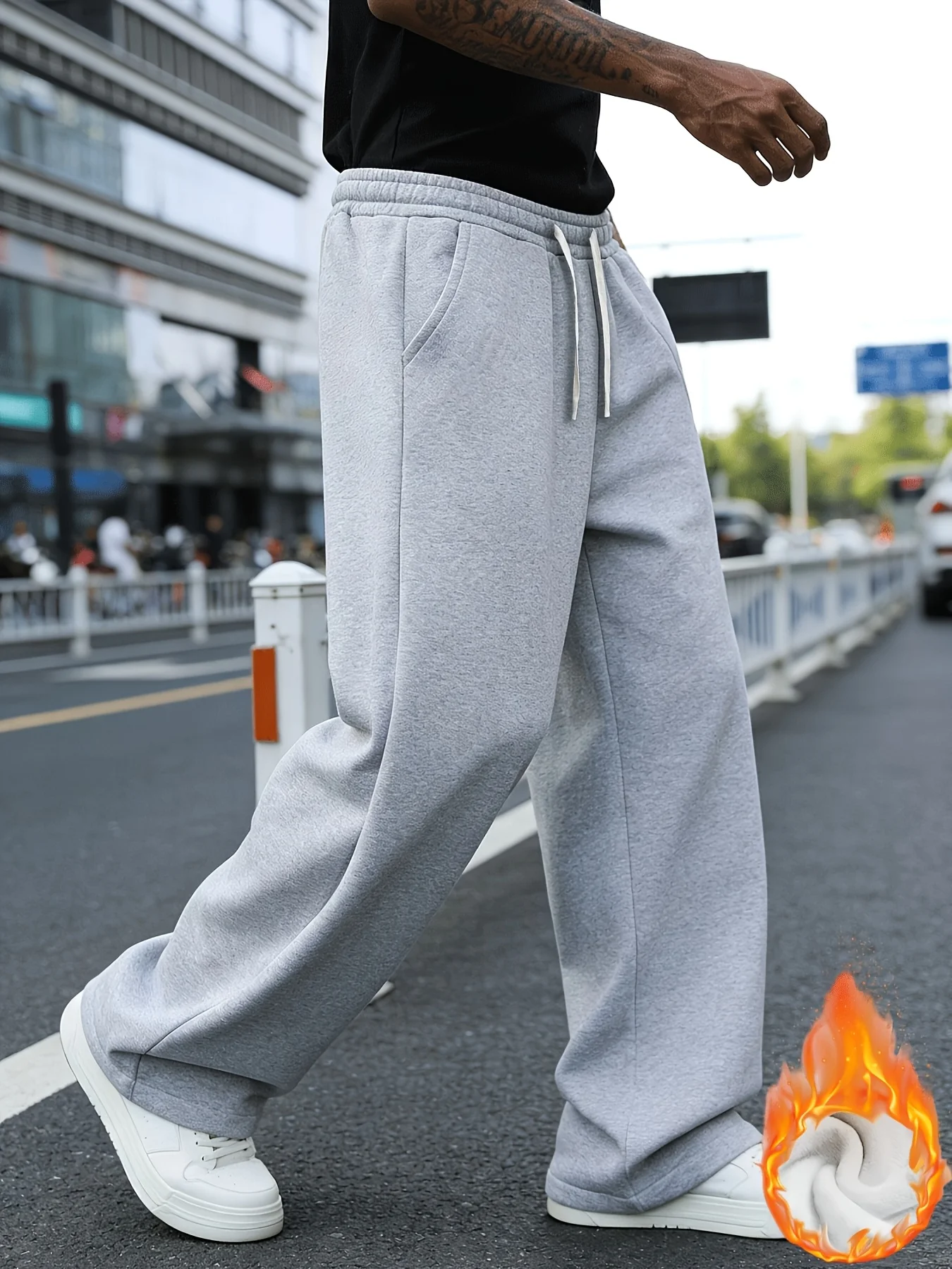 Men's best-selling casual athletic trousers, loose fit with drawstring design, suitable for jogging and streetwear men