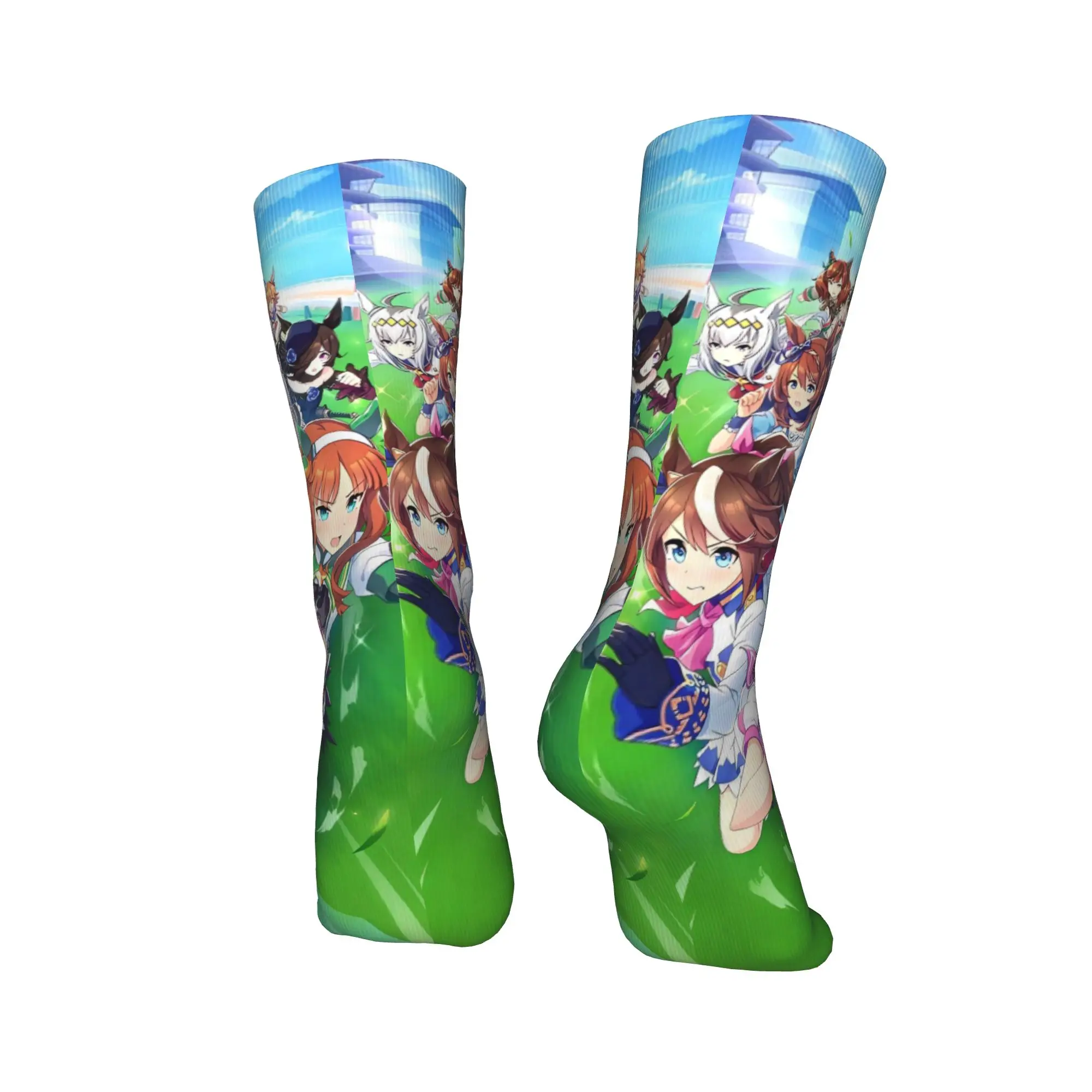 Uma Musume Stockings  Elegant Socks Adults Men Breathable Socks Autumn Running Design Anti Skid Socks Birthday Gift