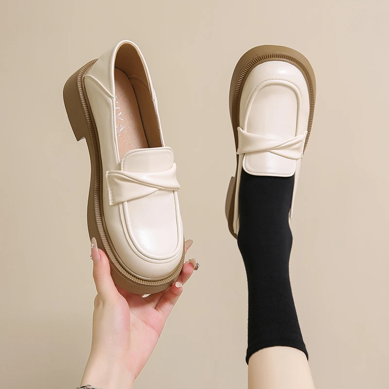 

Туфли дерби женские, мягкая кожа, мех, без застежки, удобные лоферы, Дерби, осень