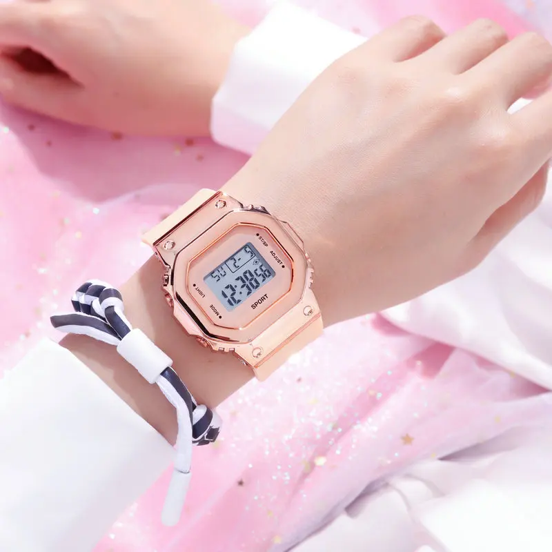 Nuevos niños niñas Digital luminoso moda deporte para relojes pareja regalo