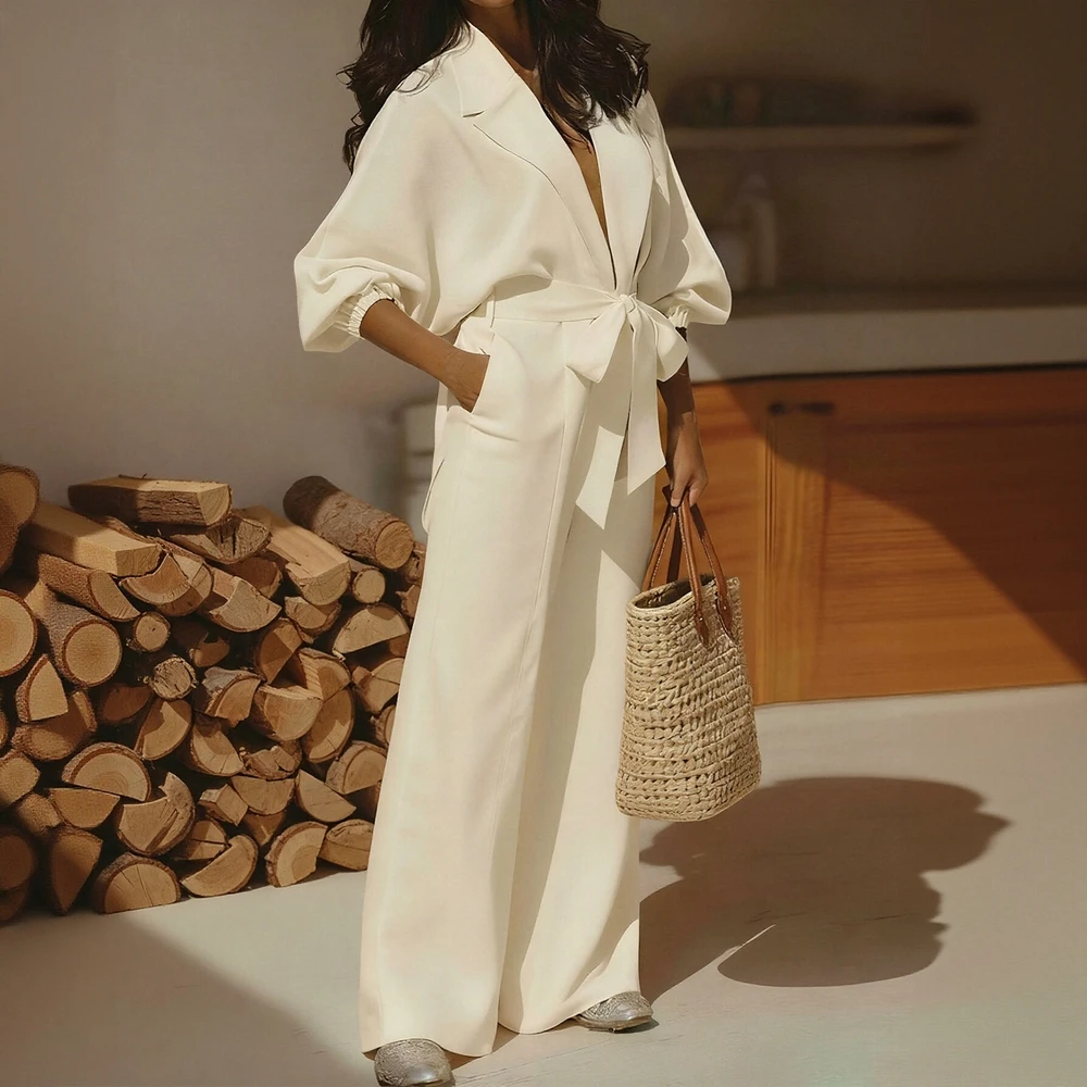 

Осенне-зимний комбинезон, облегающий стильный воротник, украшение на пуговицах, модные женские длинные брюки, нижнее белье