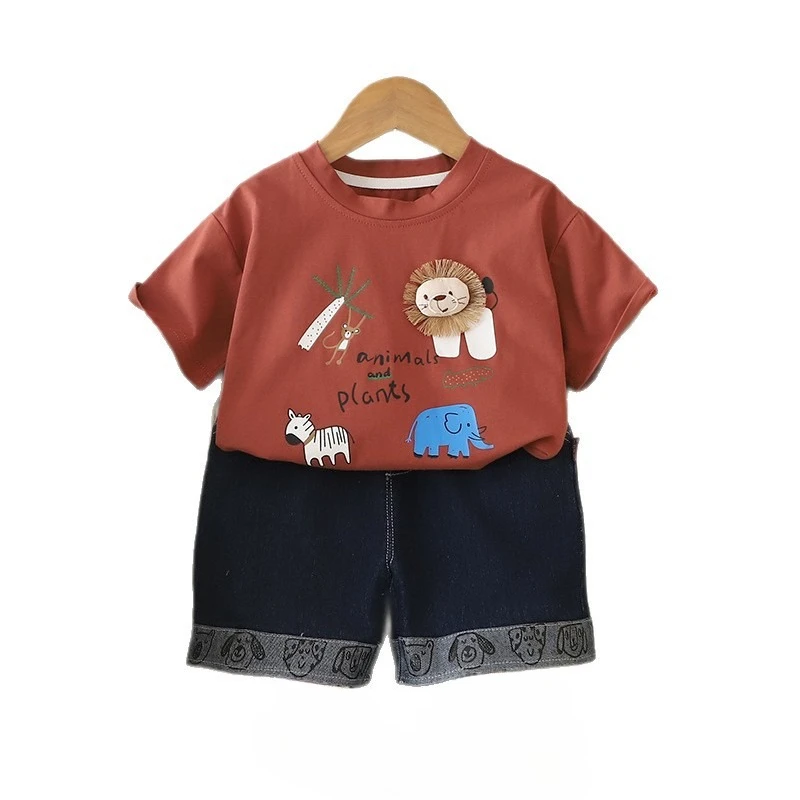 

New Summer Baby Boys Clothes Suit Children Cartoon Short Sleeved T-Shirt Shorts 2Pcs/Sets Kids Clothing Infant Casual Costume