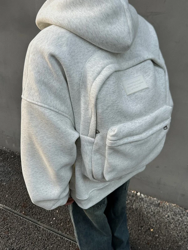 

White ey 3D Sports Sweatirt Men's Sle Heavyweight ort Wide Boxy Jaet Casual Comfortable Polyester Fabric Hooded