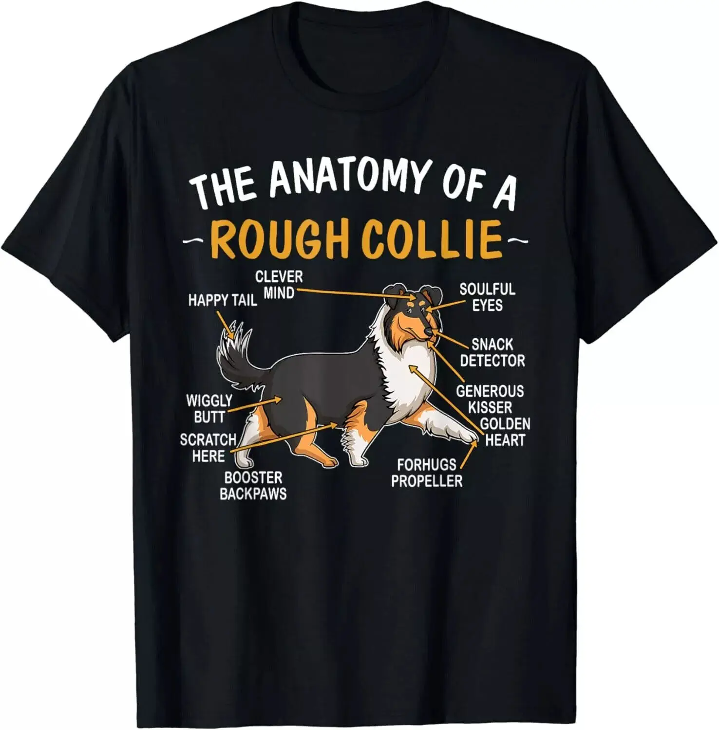 Funny Anatomy Of A Rough Collie For Dog Lovers Gift Unisex T-Shirt