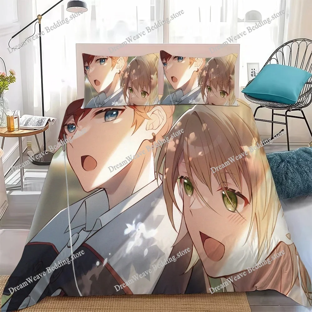 

Ensemble Stars Duvet Cover Set Home Style Bedding Soft Laundry Cotton Bed Student Dormitory Gift