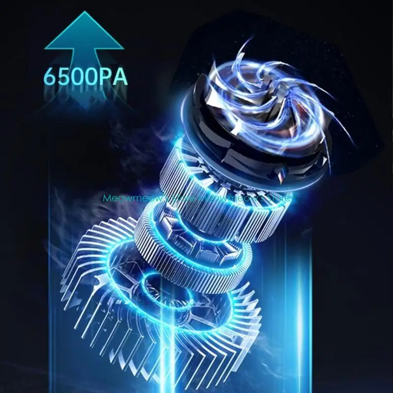 W91A 핸드 헬드 전기 압축 에어 더 스터 및 4000mAh 길이의 서비스 배터리가있는 진공 청소기 쉬운 여행 및 보관을위한 진공 청소기