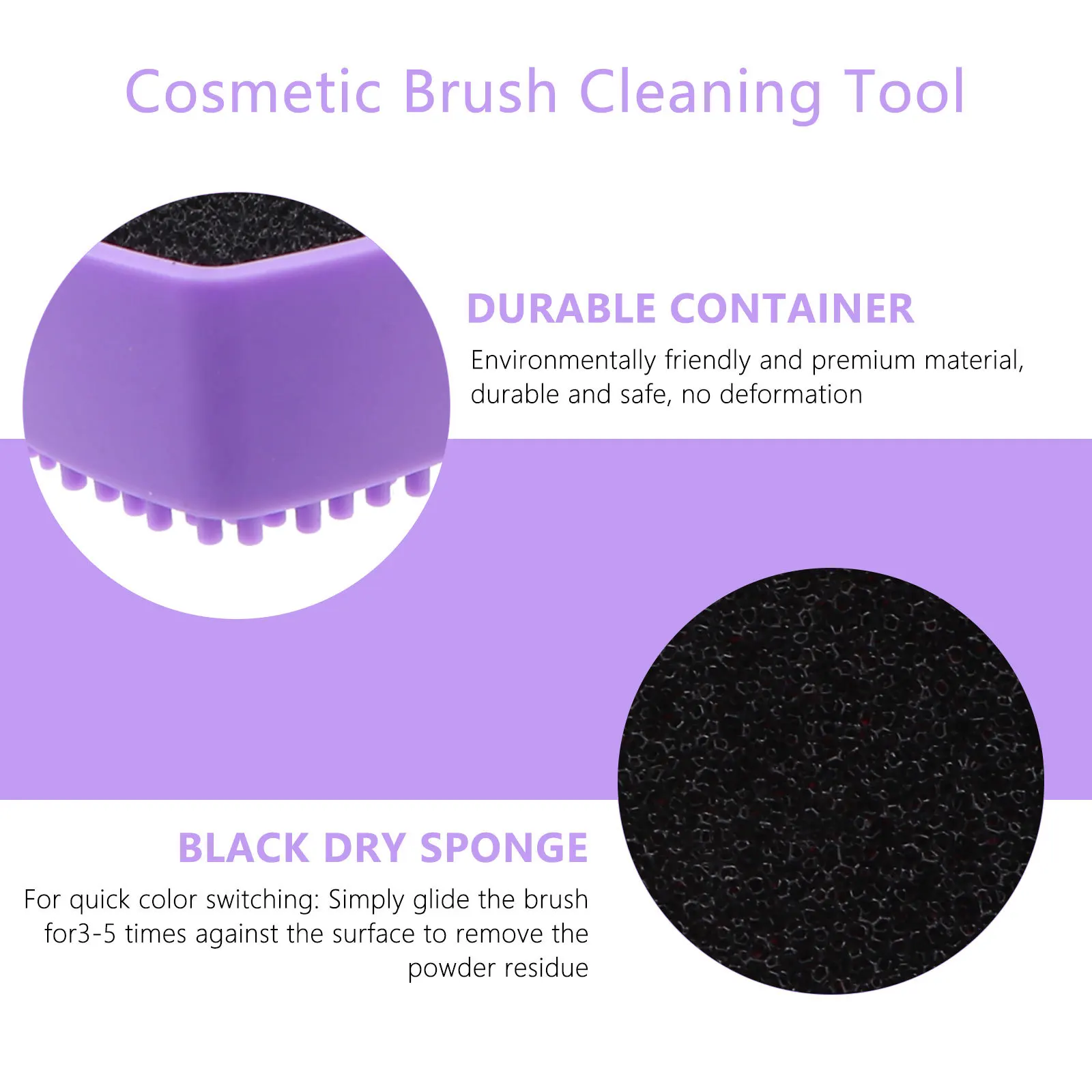 

2pcs Heart Shape Makeup Brush Cleaning Box Sponge Case Dry Wet Dual Use Portable Silicone Tool For Travel Anti-Mold