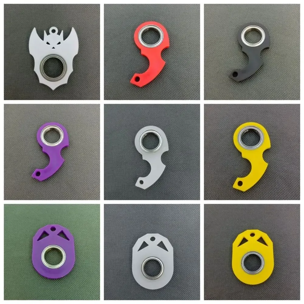 Relieve Boredom Keychain Fidget Spinner Anti-Anxiety Noctilucent Fingertip Rotation Keychain Light Trendy Portable