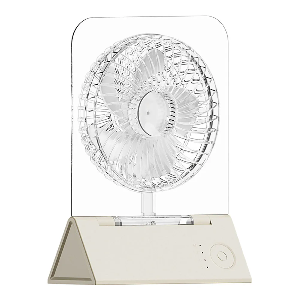 Indoor Cooling Folding Desk Fan Quiet Colorful LED Fan Four Speed Quiet Fan Led Light Fan 192*140*60mm 4-Speed Airflow