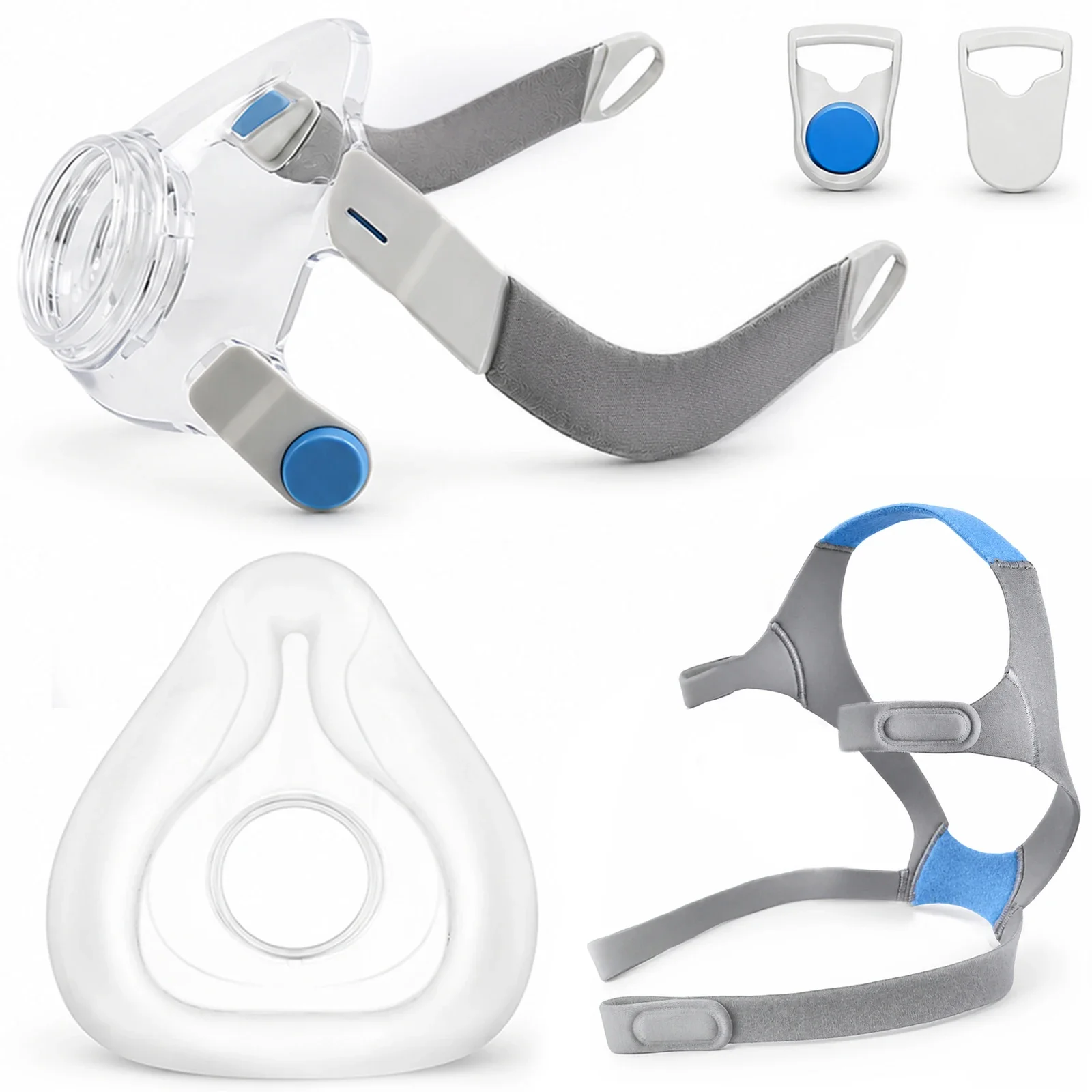 Replacement Parts Compatible with AirFit F20, Mask Frame, Silicone Cushion M L, Headgear with Magnetic Clips