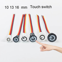 Embedded Touch Dimmer Switch 10/13/16MM Black/White 3.7-24V DC LED Light Control Adjustable Brightness Sensor